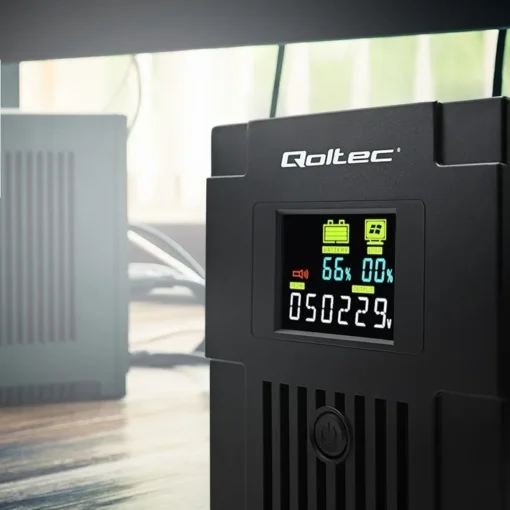 Qoltec Uninterruptible захранващ блок, 1500VA, 900W - Image 5