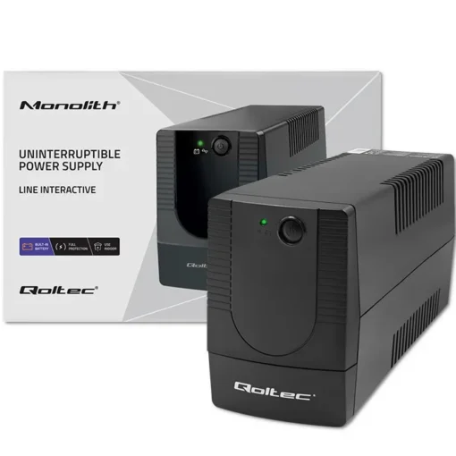 Qoltec UPS uninterruptible захранващ блок | Monolith | 650VA | 360W - Image 3