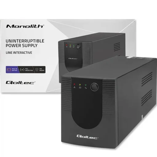 Qoltec Uninterruptible захранващ блок, 2000VA, 1200W - Image 3