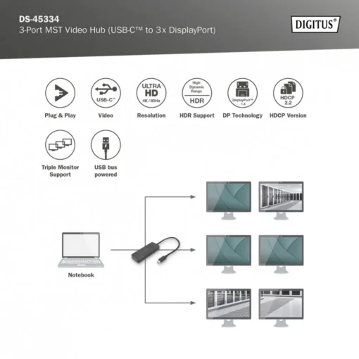 Digitus Video adapter 3-ports DS-45334 - Image 5