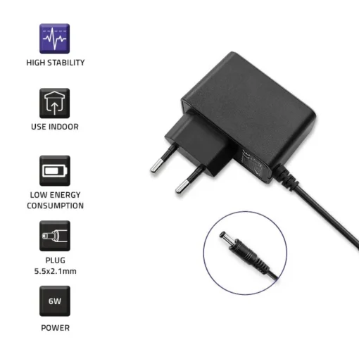 Qoltec Plug in захранващ блок 6W 6V, 1A, 5.5x2.1 - Image 2