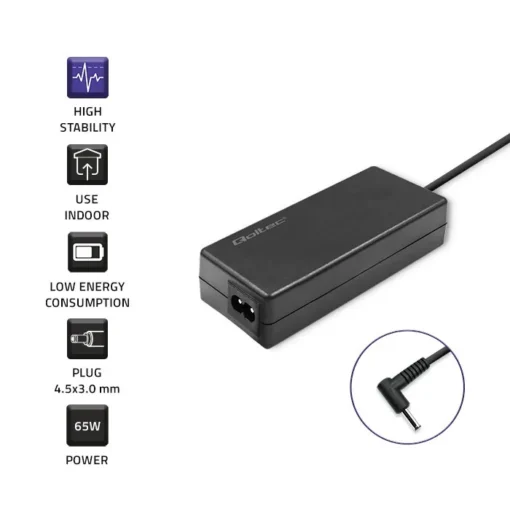 Qoltec Power adapter for Samsung 65W, 19V, 3.42A, 3.0x1. - Image 2