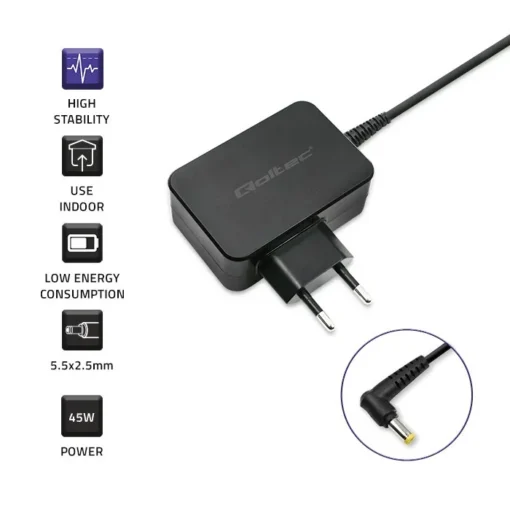 Qoltec Power adapter forToshiba 45W, 19V, 2.37A, 5.5x2. - Image 3