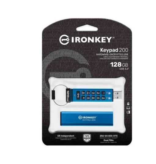 Kingston Pendrive 128GB IronKey Keypad 200 FIPS140-3 Level 3 AES-256 - Image 3