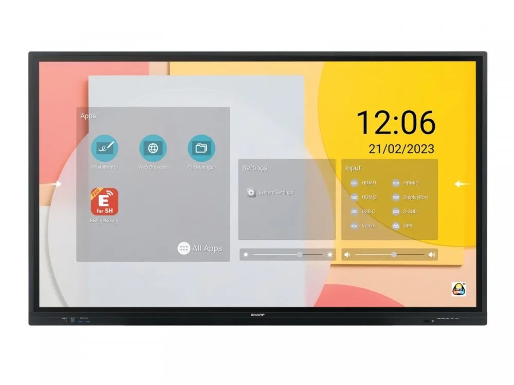 Sharp Monitor PN-LC752 75 inches UHD 350cd/m2 20 touch point