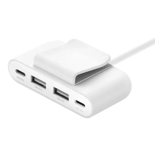 Belkin Charger 4-ports 2xUSB-C, 2xUSB-A 30W, white