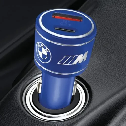 BMW Car charger 20W PD-QC 3.0 Fast Blue - Image 2