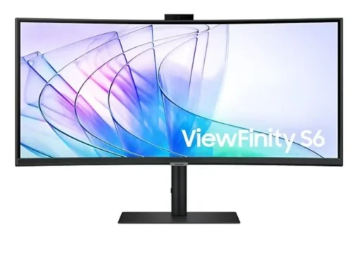 Samsung Monitor 34 inches ViewFinity S65VC VA 3440x1440 UWQHD 21:9 1xHDMI 1xDP 1xUSB-C (90W) 2xUSB 3.0 LAN (RJ45) 5ms HAS Webcam speakers curved