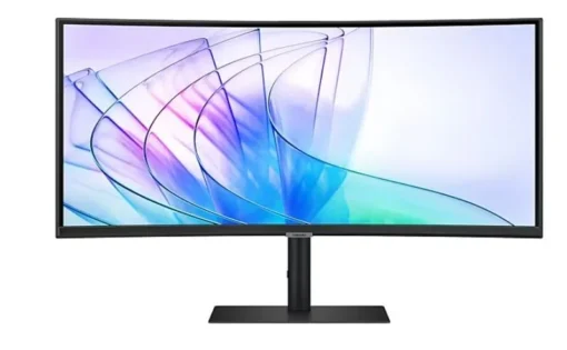 Samsung Monitor 34 inches ViewFinity S65VC VA 3440x1440 UWQHD 21:9 1xHDMI 1xDP 1xUSB-C (90W) 2xUSB 3.0 LAN (RJ45) 5ms HAS Webcam speakers curved 3YOS - Image 2