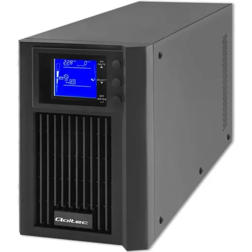 Qoltec UPS on line Pure Sine Wave, 2kVA, 1.6kW, LCD