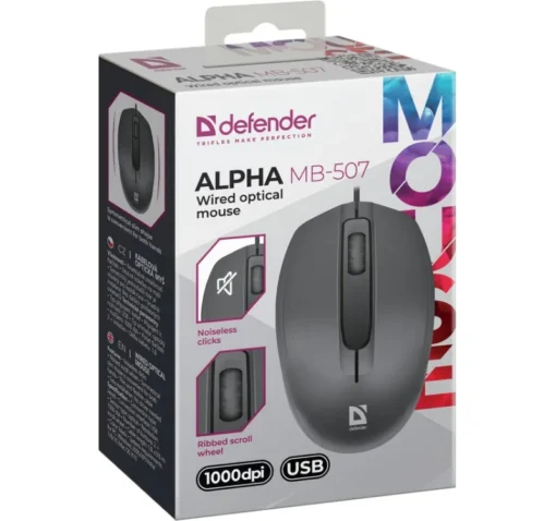 Defender Wired optical mouse Alpha MB-507 black - Image 4