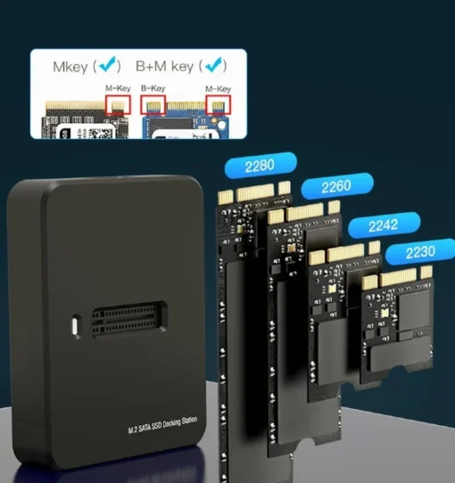 Gembird Docking station cesktop USB-C M.2 SATA NVME - Image 2