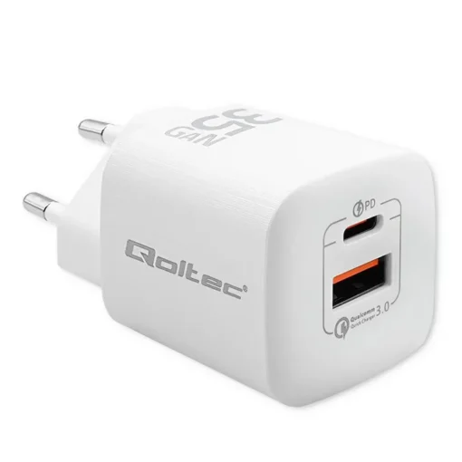 Qoltec GaN ULTRA 35W charger 5V 20V, 2.25A 3A, USB C