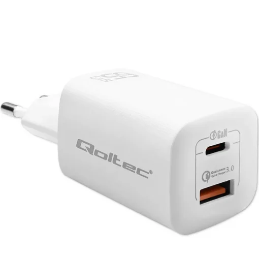 Qoltec GaN ULTRA 65W charger 5V 20V, 2.25A 3.25A