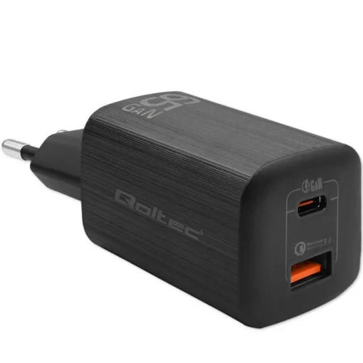 Qoltec GaN ULTRA 65W charger 5V 20V, 2.25A 3.25A