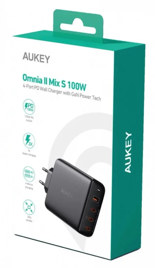 AUKEY AUKEY PA-B7S Omnia II G aN Wall Charger 4xUSB - Image 4