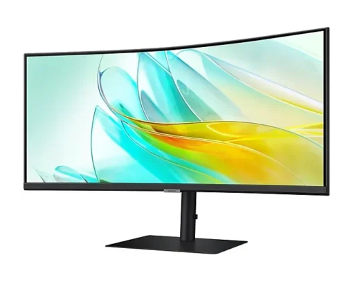 Samsung Monitor 34 inches ViewFinity S65UA VA 3440x1440 UWQHD 21:9 1xHDMI 1xDP 1xUSB-C(90W) 3xUSB 3.0 LAN (RJ45) 5ms 100Hz HAS+PIVOT curved speakers 3Y OS (LS34C652UAUXEN) - Image 4