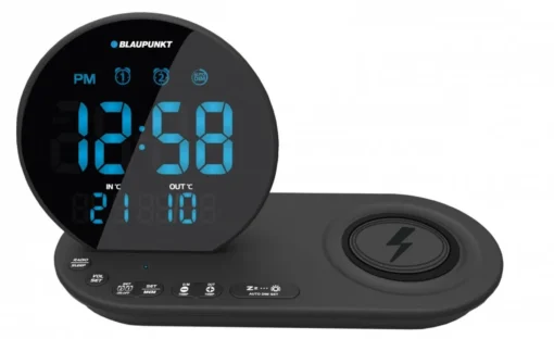 Blaupunkt FM PLL clock radio/ALARM/USB/CR85BK CHARGE/Wireless charging/Indoor/outdoor