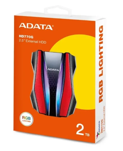 Adata HDD HD770G 2TB USB3.2 Red - Image 3