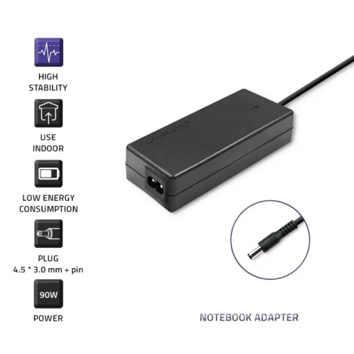 Qoltec Power adapter for Dell 90W | 19.5V | 4.62A | 4.5 * 3.0 + pin - Image 3