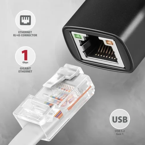 AXAGON ADE-AR, USB-A 3.2 Gen 1 LAN adapter 1Gbit - Image 2