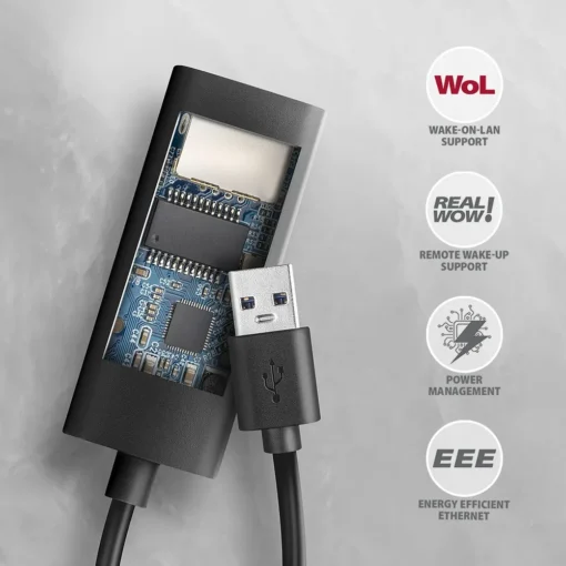 AXAGON ADE-AR, USB-A 3.2 Gen 1 LAN adapter 1Gbit - Image 5