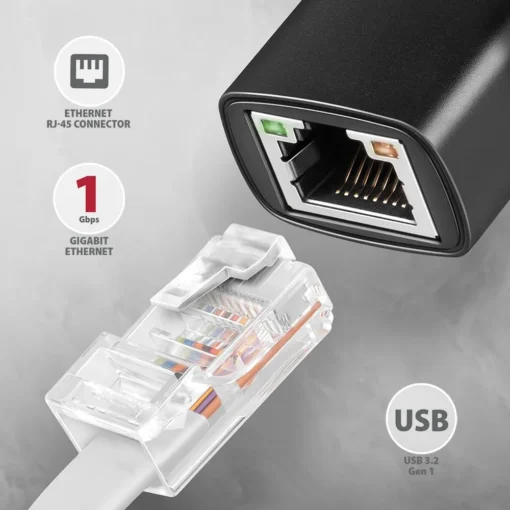 AXAGON ADE-ARC USB-C 3.2 Gen 1 LAN adapter 1Gbit - Image 2