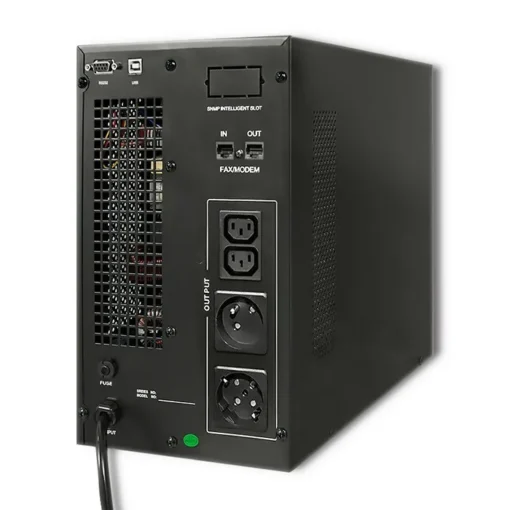 Qoltec UPS On-line Pure Sine Wave 3kVA 2.4W LCD USB - Image 2