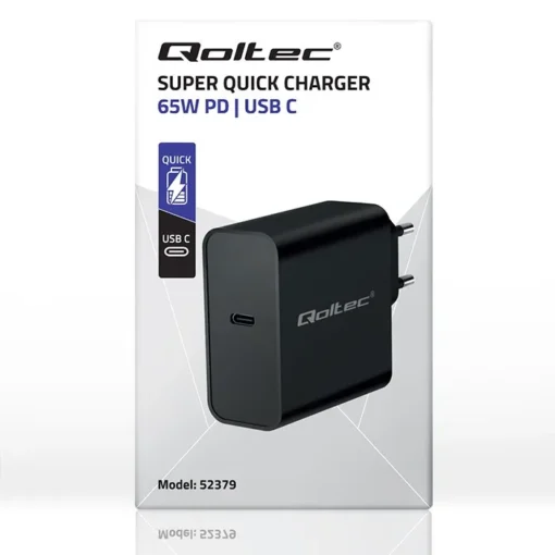 Qoltec Super Quick PD charger 1xUSB C, 65W, 5 20V - Image 3