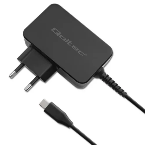 Qoltec GaN POWER PRO зарядно 1xUSB C, 45W, 5-20V