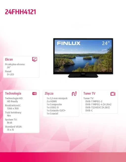 Finlux TV LED 24 inches 24FHH4121