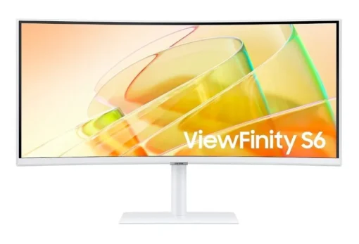 Samsung Monitor 34 inches ViewFinity S65CT VA 3440x1440 UWQHD 21:9 1xHDMI 1xDP 2xTB 4.0(90W/15W) 3xUSB 3.0 LAN 5ms 100Hz HAS speakers curved white