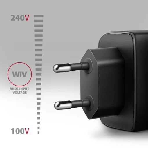 AXAGON ACU-PQ45 PD&QC 2-port wall charger 45W black - Image 3