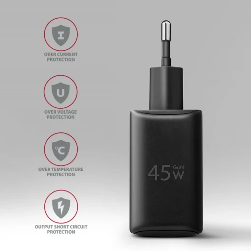 AXAGON ACU-PQ45 PD&QC 2-port wall charger 45W black - Image 5