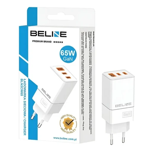 Beline Cherger 65W GaN 2xUSB-C +USB-A only head - Image 2