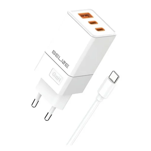 Beline Charger 65W GaN 2xUSB-C +USB-A + USB-C cable