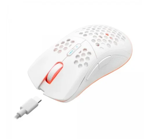 MS Wireless gaming mouse Nemesis M700 battery 8000 DPI 7P RGB LED programmable buttons white