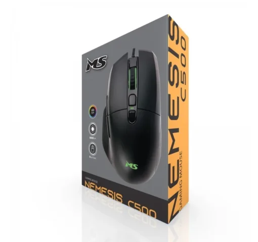 MS Wired gaming mouse Nemesis C500 8000 DPI RGB LED black - Image 5