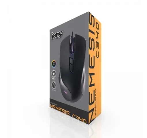 MS Wired gaming mouse Nemesis C340 4000 DPI RGB LED programmable buttons black - Image 5