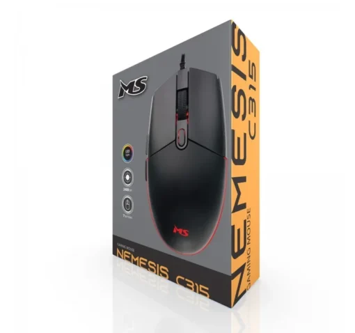 MS Wired gaming mouse Nemesis C315 2400 DPI programmable buttons black - Image 5