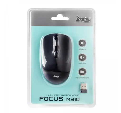 MS Wireless mouse silent click Focus M310 RF 1600 DPI 4P battery black - Image 3