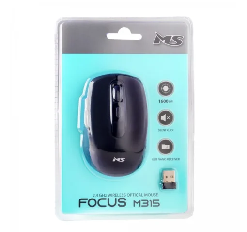 MS Wireless mouse silent click Focus M315 1600 DPI black - Image 5