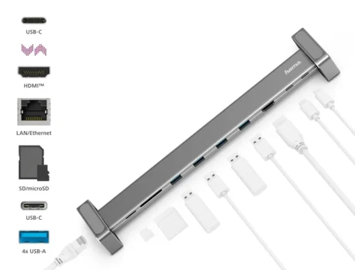 Hama USB C docking station 9 ports - Image 3