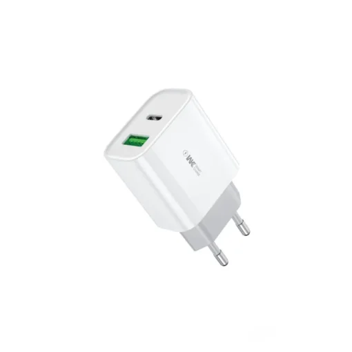 WEKOME Mains charger USB-C PD 20W & USB-A QC3.0 18W