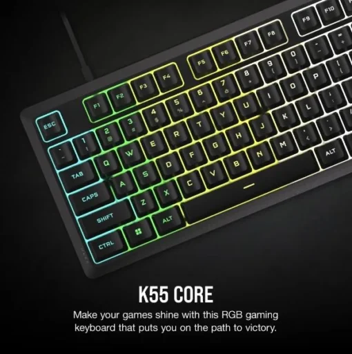 Corsair K55 Core RGB black mechanical keyboard - Image 2