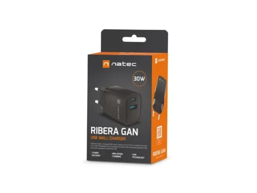 Natec RiberaGAN USB 30W wall charger - Image 3