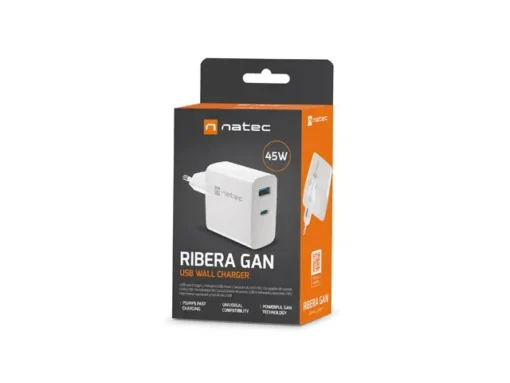 Natec RiberaGAN USB 45W wall charger - Image 3