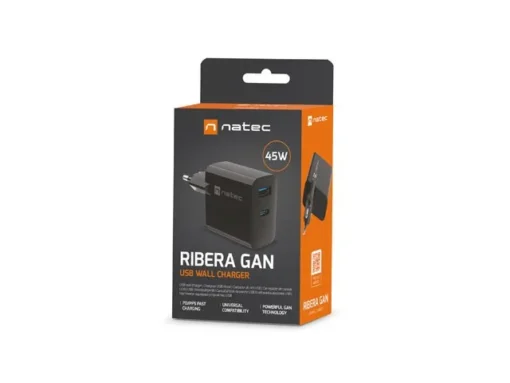 Natec RiberaGAN USB 45W wall charger - Image 2