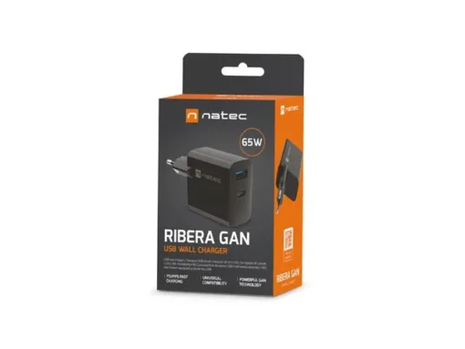 Natec RiberaGAN USB 65W wall charger - Image 2