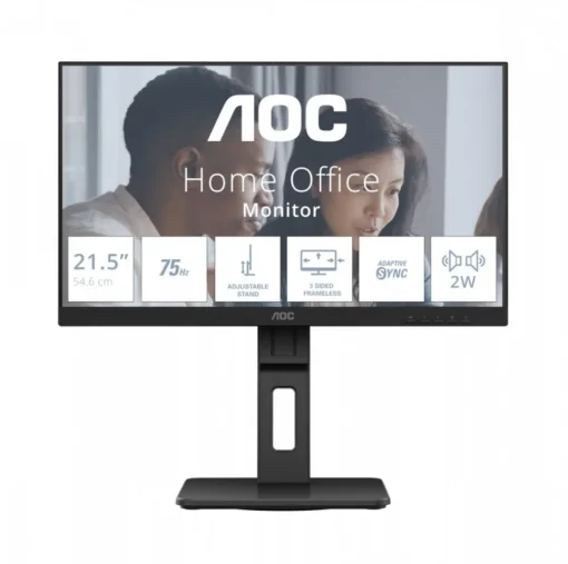 AOC Monitor 22E2UMF 21.5 inches VA HDMI DP Pivot Speakers - Image 2